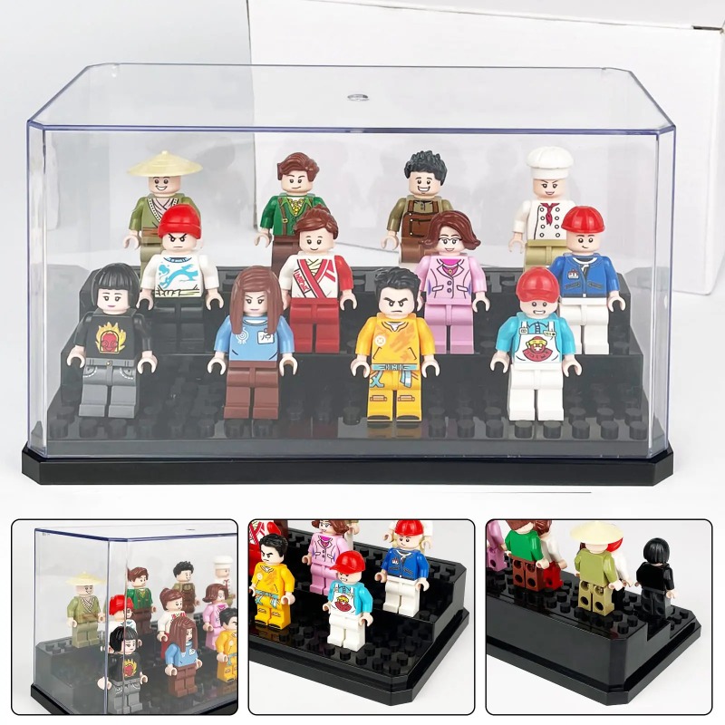 Lego Minifigure Holder - صندوق عرض أكريليك للشخصيات المصغرة، قابل